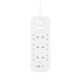 Surge Protector with USB-C and USB-A Ports (6 Outlet with 1 USB-C & 1 USB-A)