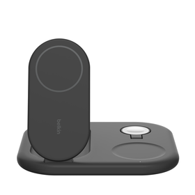 3-in-1 Magnetic Foldable Wireless Charger with Qi2 15W, Black, hi-res