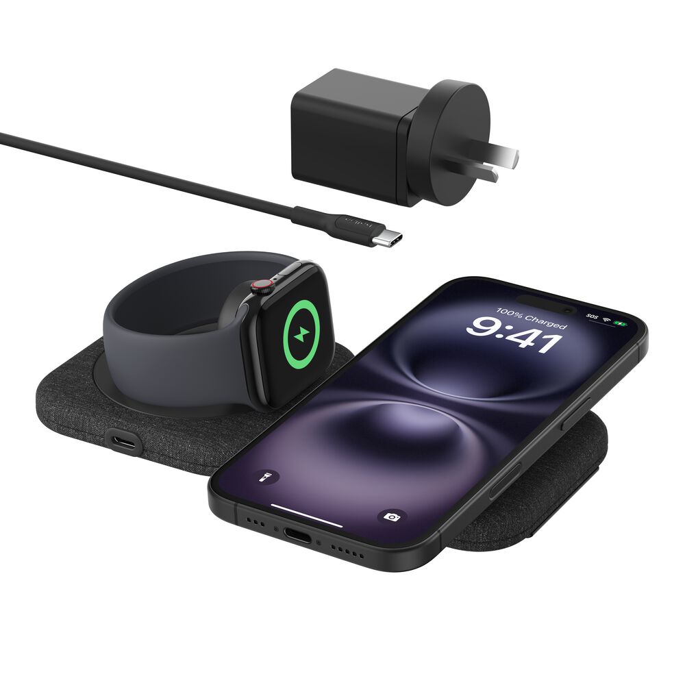 Belkin 2-in-1 Magnetic Charging Travel Pad with Qi2 15W