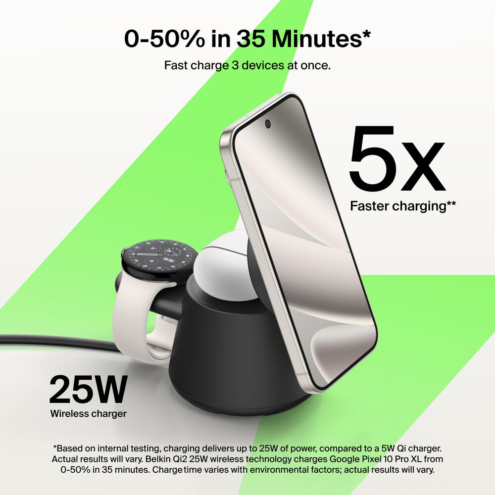 Modular Charging Dock with Qi2 25W, Black, hi-res