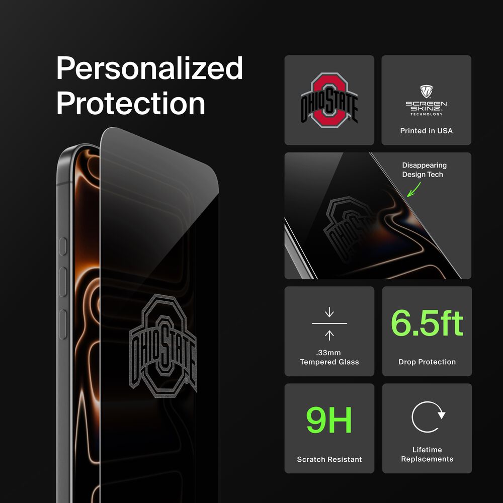 Ohio State Buckeyes Custom Glass Screen Protector, , hi-res