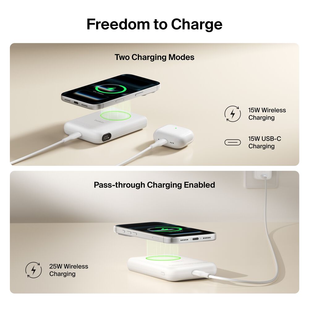 Power Bank 10K with Magnetic Ring, White, hi-res