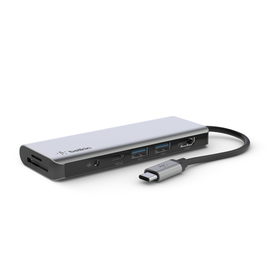 Adaptateur USB-C vers Dual USB-C Femelle Charge Rapide 60W + Audio, Belkin  - Noir - Français