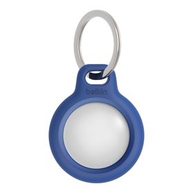Secure Holder with Key Ring for AirTag, Blue, hi-res