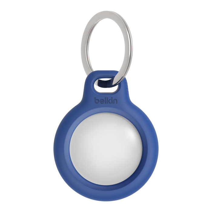 Secure Holder with Key Ring for AirTag, Blue, hi-res