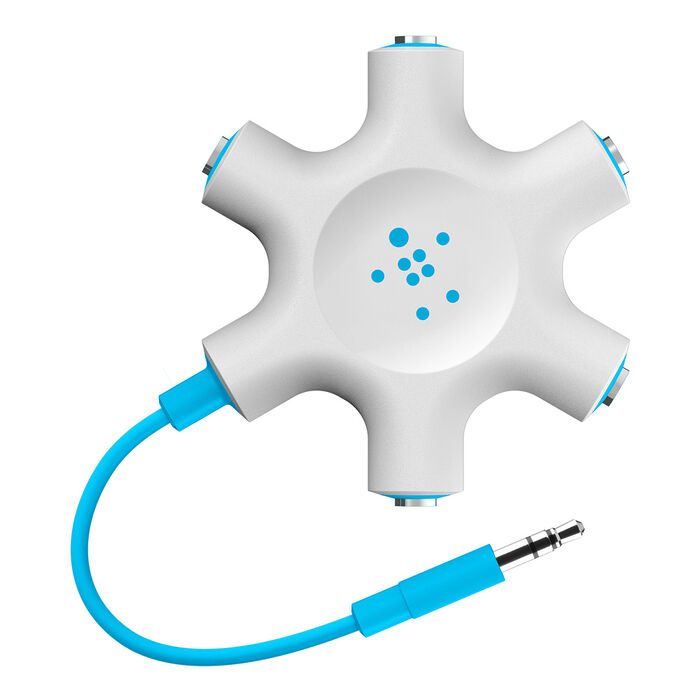 5-Jack 3.5 mm Audio Headphone Splitter, , hi-res