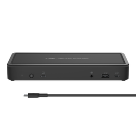 Estación de acoplamiento USB-C, 14 puertos, USB-C de 65 W (con la certificación Works With Chromebook), Negro, hi-res