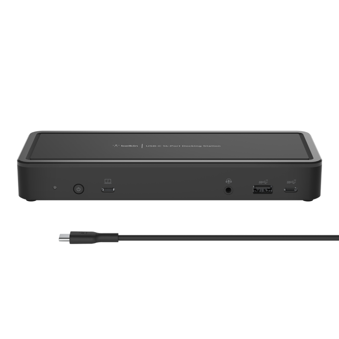 Estación de acoplamiento USB-C, 14 puertos, USB-C de 65 W (con la certificación Works With Chromebook), Negro, hi-res