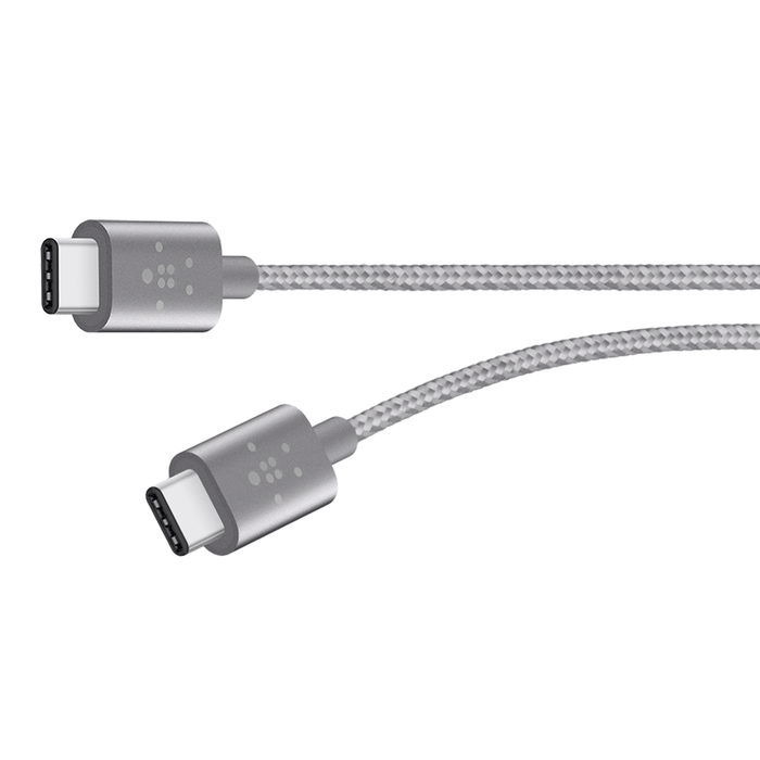 MIXIT↑™ 메탈릭 USB-C™ to USB-C 충전 케이블 (USB Type C™), Gray, hi-res