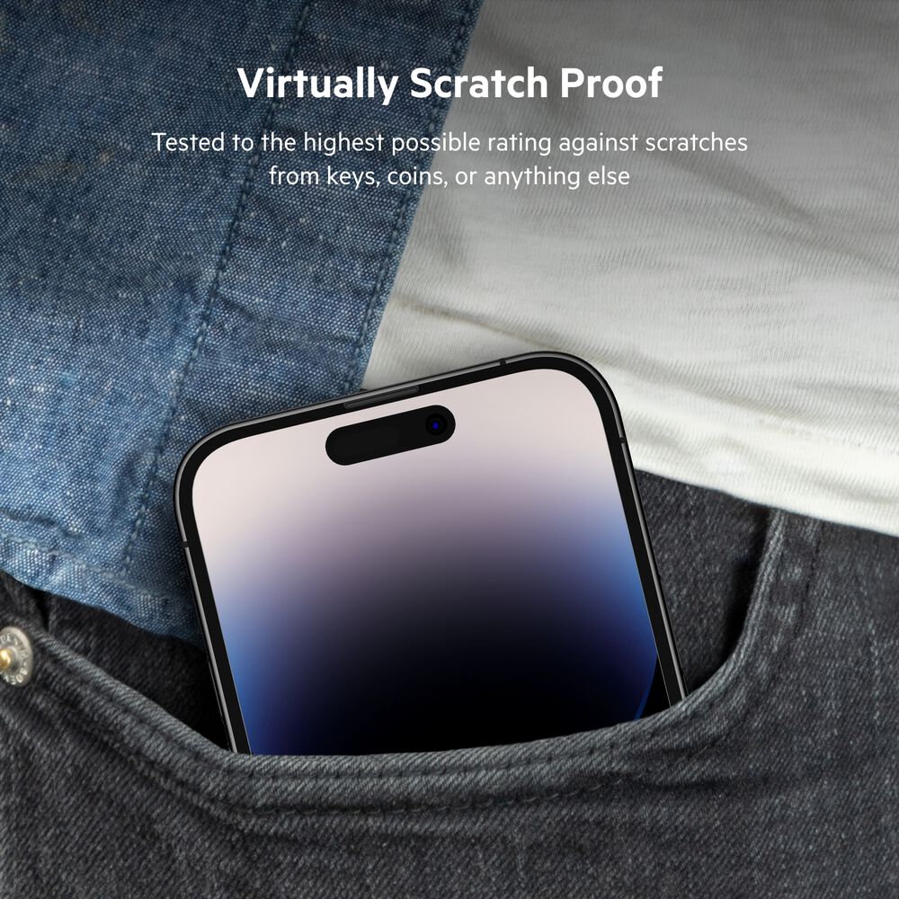 TemperedGlass Treated Screen Protector for iPhone 14 Pro, , hi-res