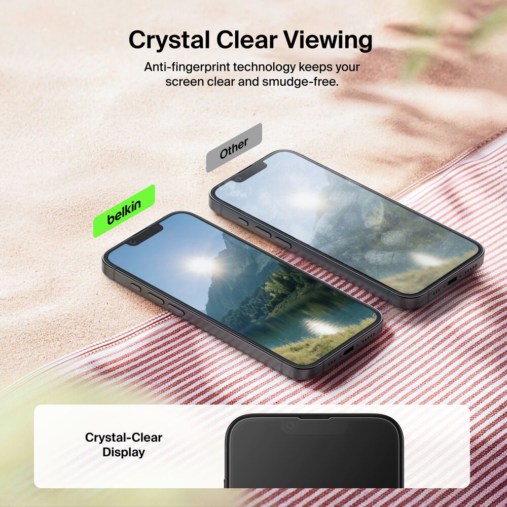 TemperedGlass Treated Screen Protector for iPhone 17e / iPhone 16e / iPhone 14 / iPhone 13 / iPhone 13 Pro, , hi-res
