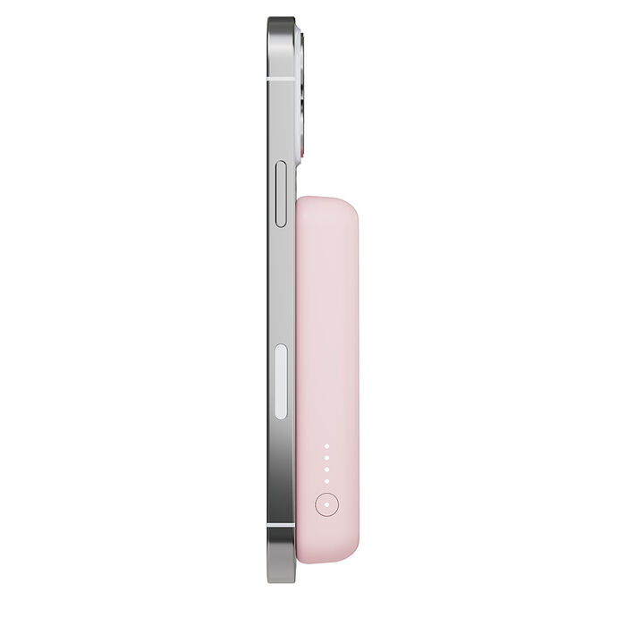 Batterie externe sans fil magnétique 5K avec support, Blush Pink, hi-res