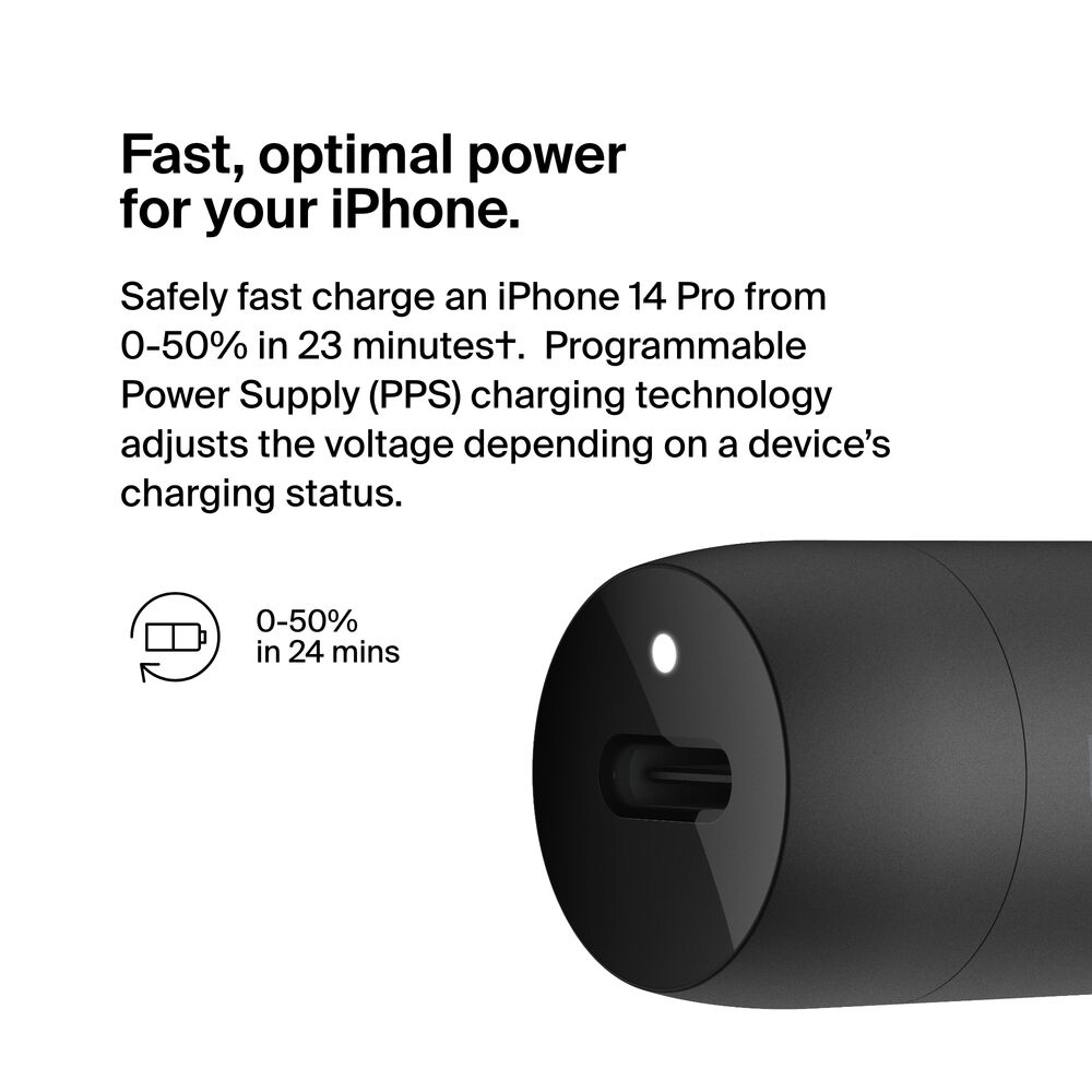 30W USB-C Car Charger + USB-C to Lightning cable, , hi-res