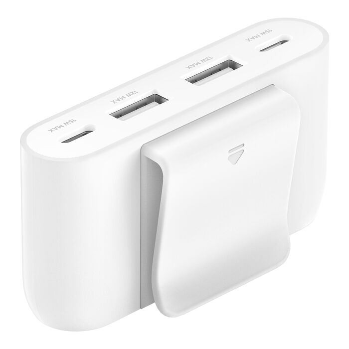 BEL 4-PORT USB POWER EXTENDER, 2M, WHT — Belkin