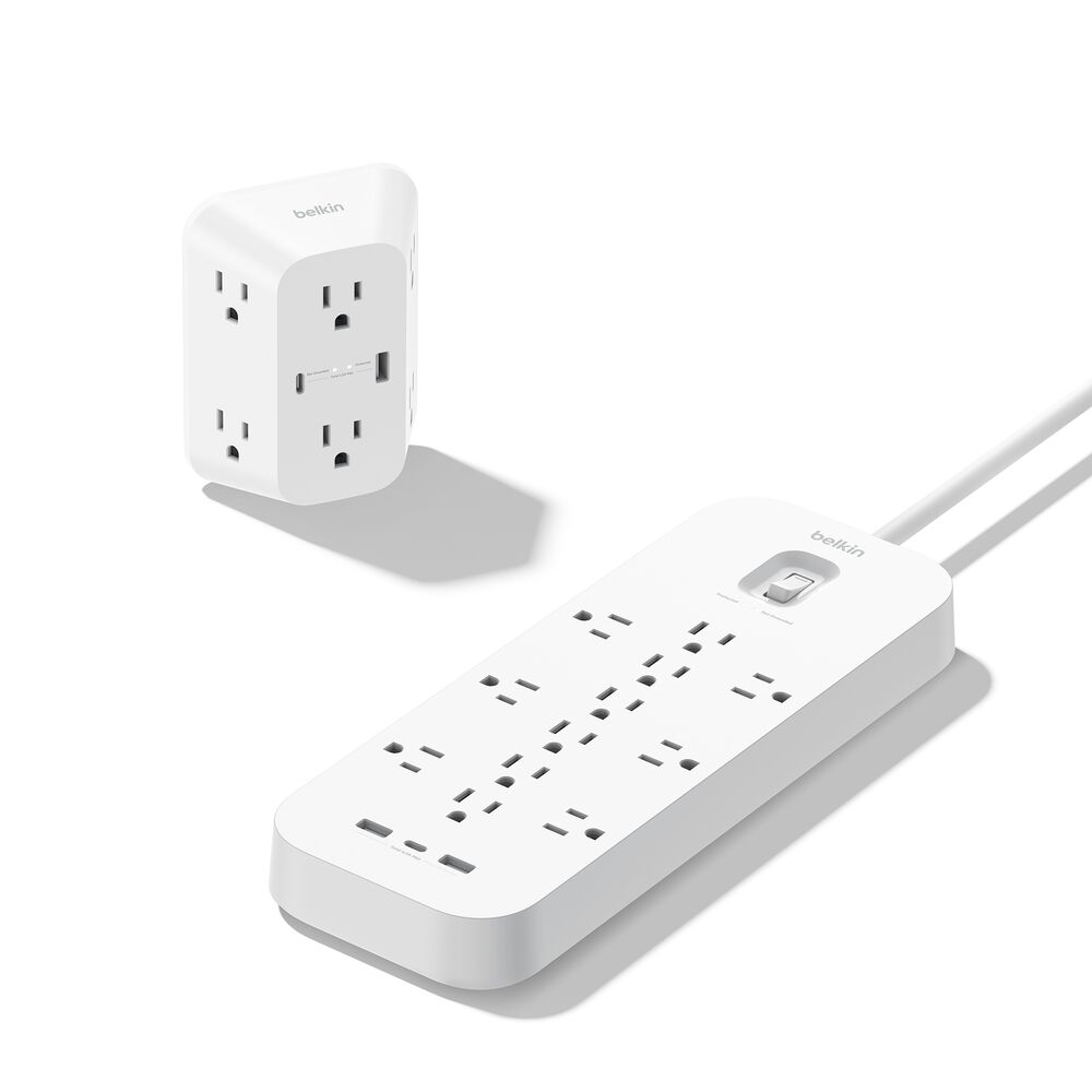 6 + 12-Port Home and Office Surge Protector Bundle, , hi-res