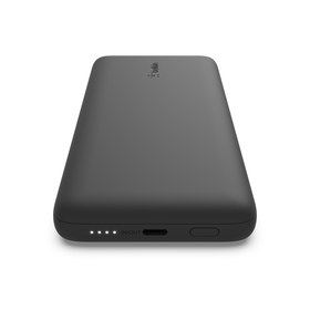 10K USB-C Power Bank with Integrated Cables, Black, hi-res