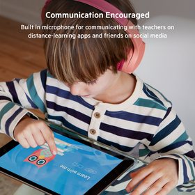 Wireless On-Ear Headphones for Kids, Pink, hi-res