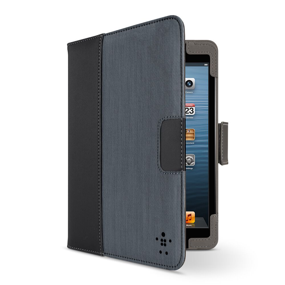 Chambray Tab Cover with Stand for iPad mini and iPad mini with Retina display, Blue, hi-res