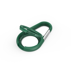 Secure Holder with Carabiner for AirTag, Dark Green, hi-res