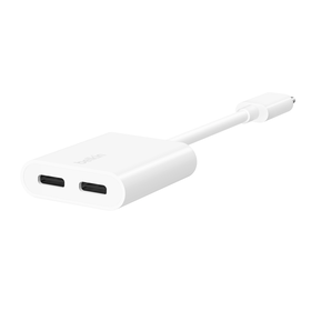USB-C Audio + Charge Adapter, White, hi-res
