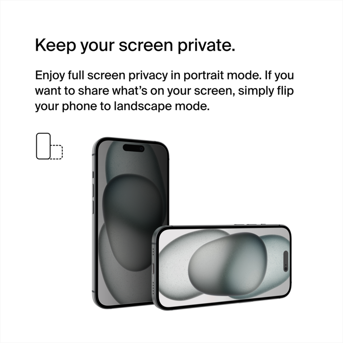 TemperedGlass Privacy Treated Screen Protector for iPhone 15/14 Pro, , hi-res