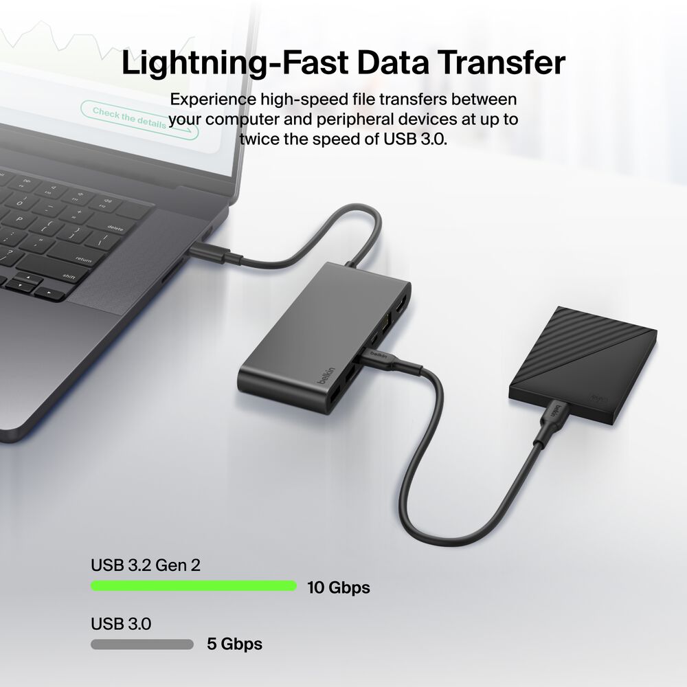 8-Port USB-C Hub with 2.5Gb Ethernet, Space Gray, hi-res