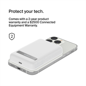 Magnetic Wireless Power Bank 5K + Stand, White, hi-res