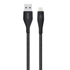 DuraTek™ Plus Lightning-USB-A 케이블(스트랩 포함), Black, hi-res