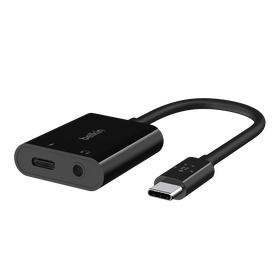 3.5mm Audio + USB-C Charge Adapter, Zwart, hi-res