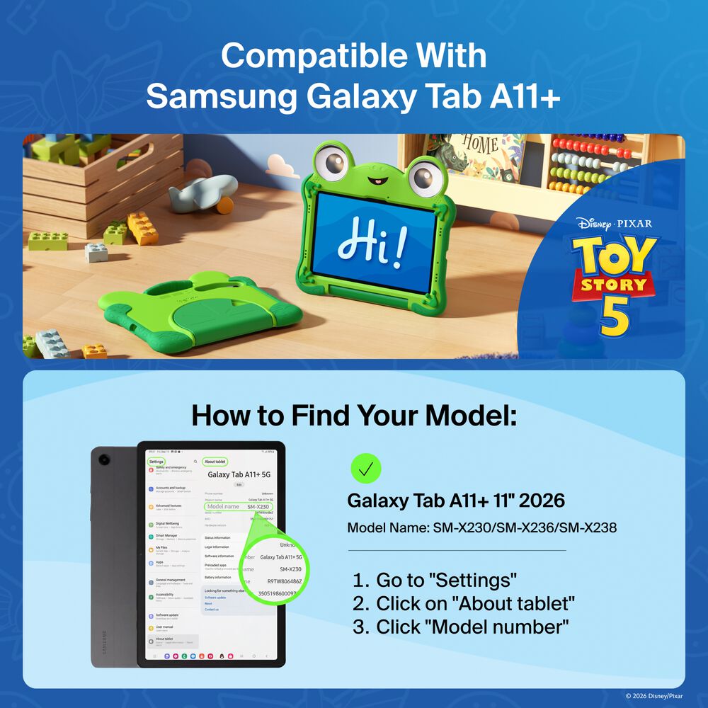 Disney Toy Story 5 Lilypad Case for Samsung Galaxy Tab A11+, Green, hi-res