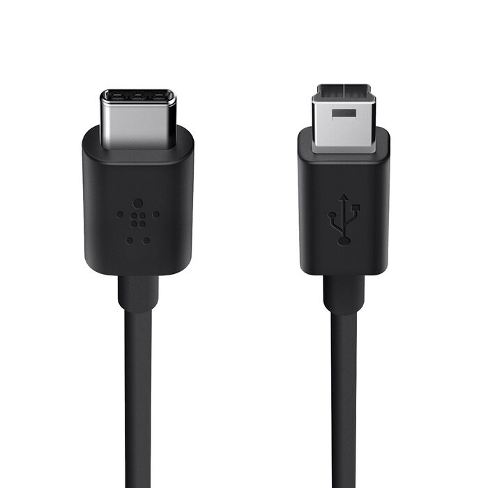 2.0 USB-C™ 转 Mini-B 充电线缆（USB Type-C™）, 黑色, hi-res