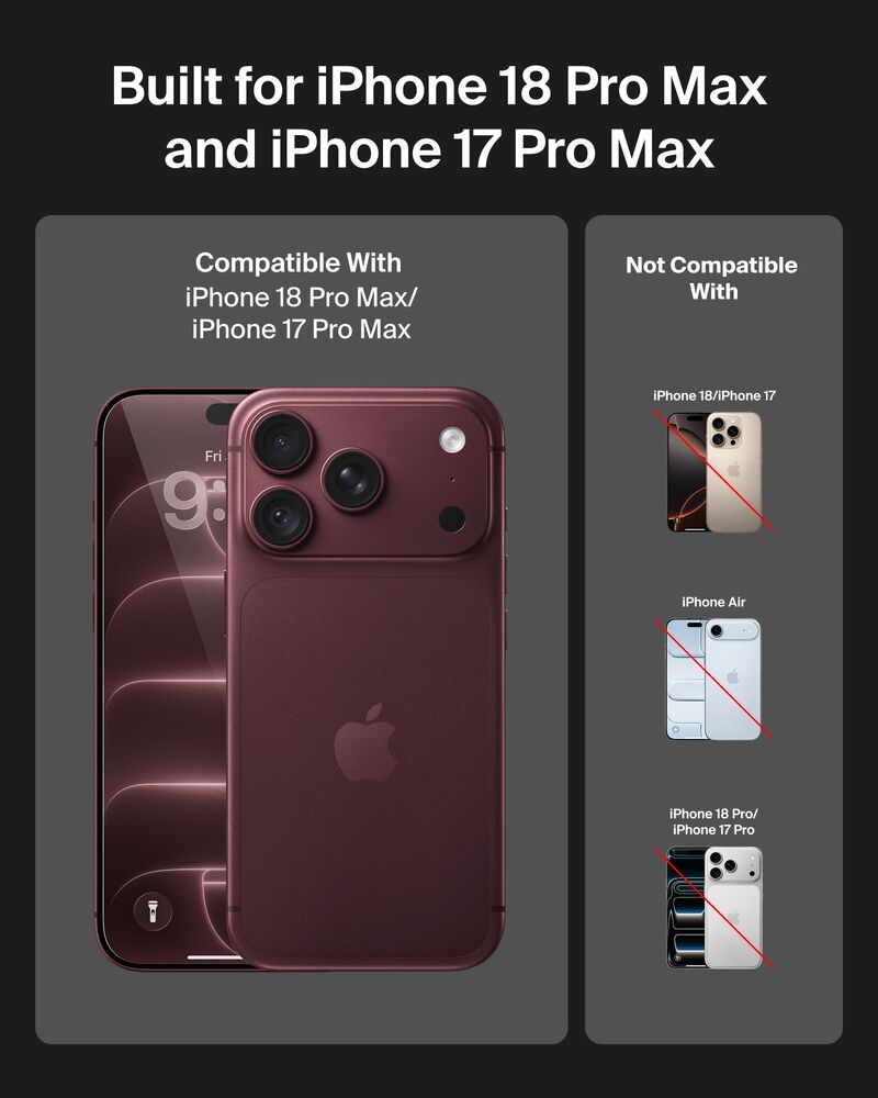 Blue-to-Red Screen Protector for iPhone 18 Pro Max / iPhone 17 Pro Max, , hi-res