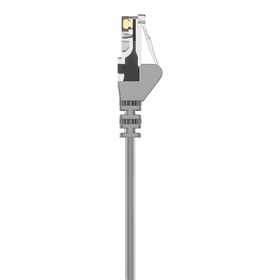 CAT6 Slim Gigabit Snagless UTP Ethernet Cable, Gray, hi-res