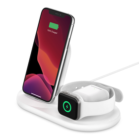 3-in-1 Wireless Charger for Apple Devices, White, hi-res