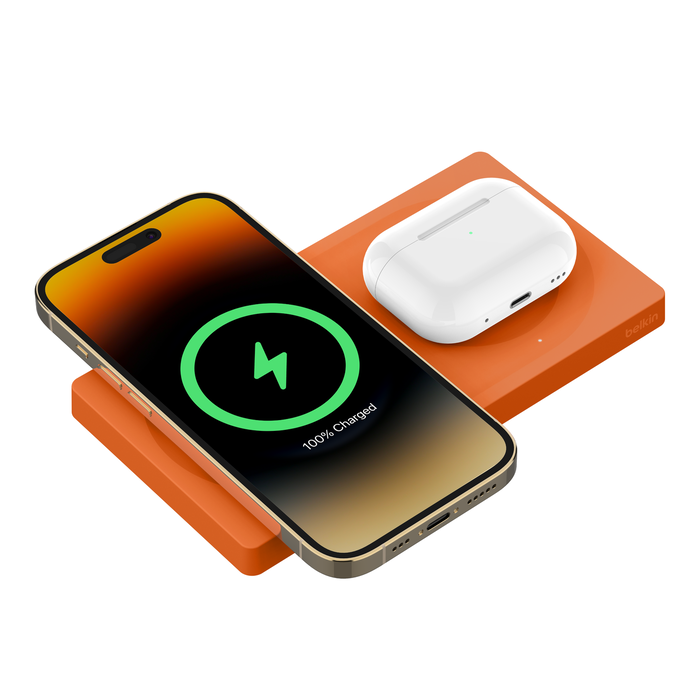 MagSafe 2-in-1磁気ワイヤレス充電器, Orange, hi-res