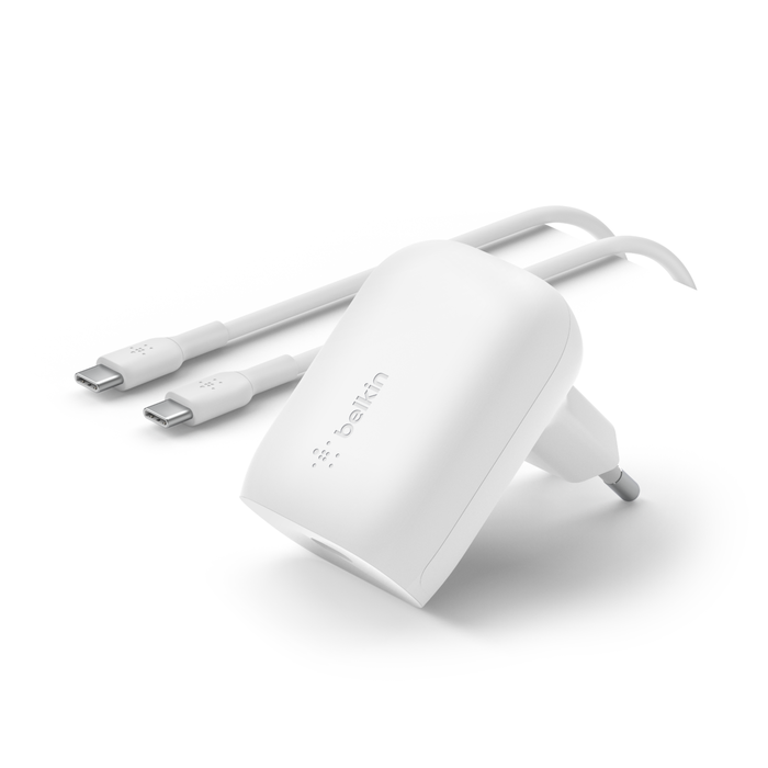 Caricabatteria da parete USB-C&reg; PD 3.0 PPS da 30 W + Cavo da USB-C&reg; a USB-C, Bianco, hi-res