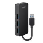 USB 3.0 3-Port Hub with Gigabit Ethernet Adapter