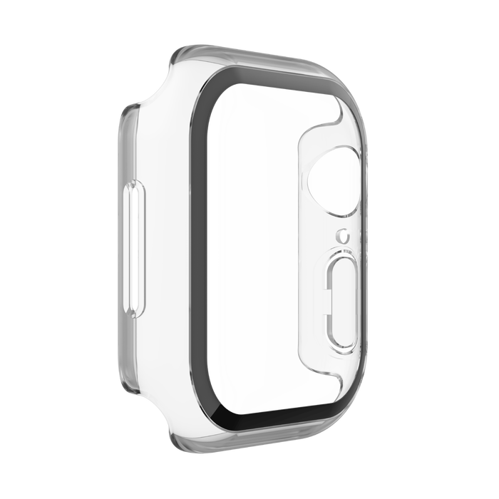 TemperedCurve 2-in-1 Treated Screen Protector + Bumper for Apple Watch Series 8, Clear, hi-res