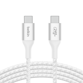 USB-C® 至 USB-C 充電線 240W, 白色的, hi-res