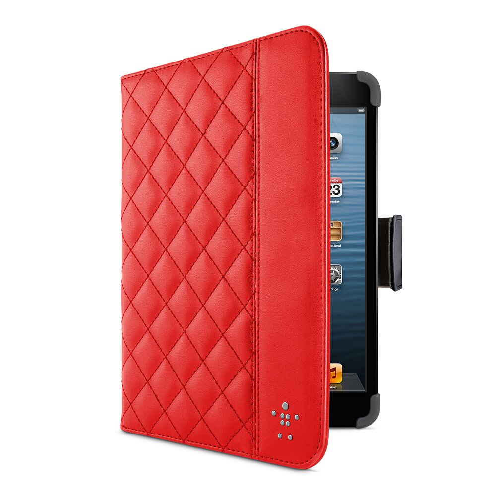 Quilted Cover with Stand for iPad mini and iPad mini with Retina display, Ruby, hi-res
