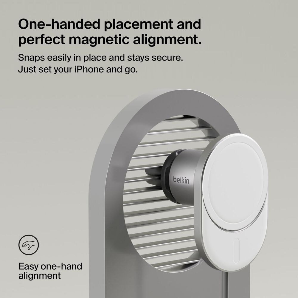 Wireless Car Charger with Official MagSafe Charging 15W, , hi-res