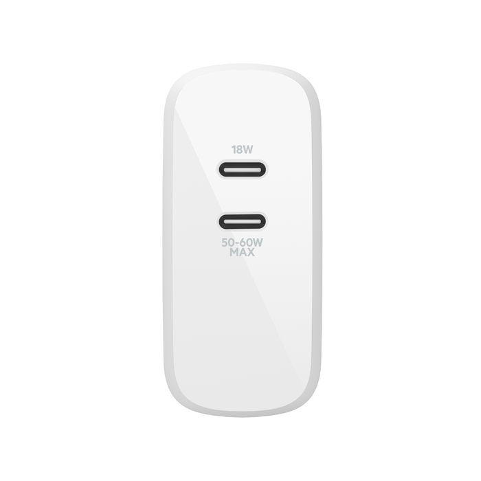 Chargeur mural double USB-C 65 W BOOST↑Charge Pro Dual de Belkin - Blanc -  Apple (FR)