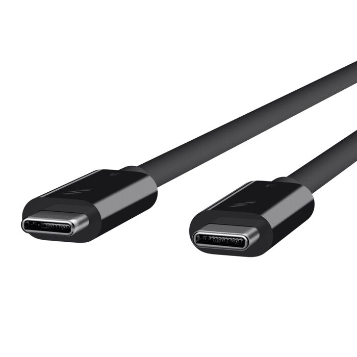 Thunderbolt™ 3 Cable (USB-C™ to USB-C) (100W) (6.5ft/2m), Black, hi-res