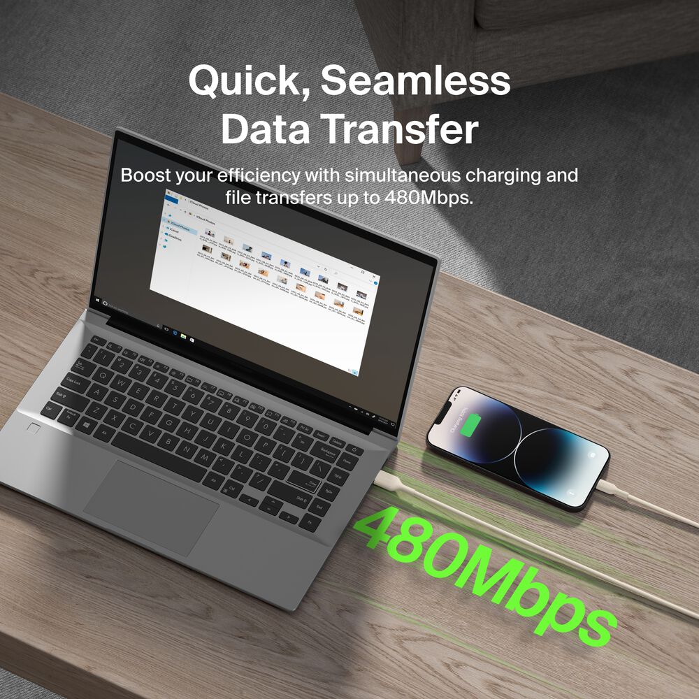 USB-A Cable with Lightning Connector, 3.3ft/1m, Sand, Sand, hi-res