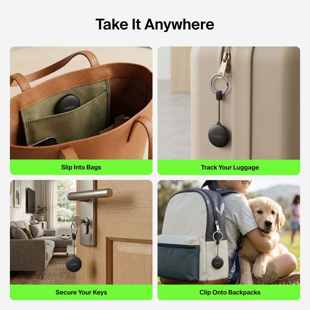 Bluetooth Tracker Tag, Black, hi-res