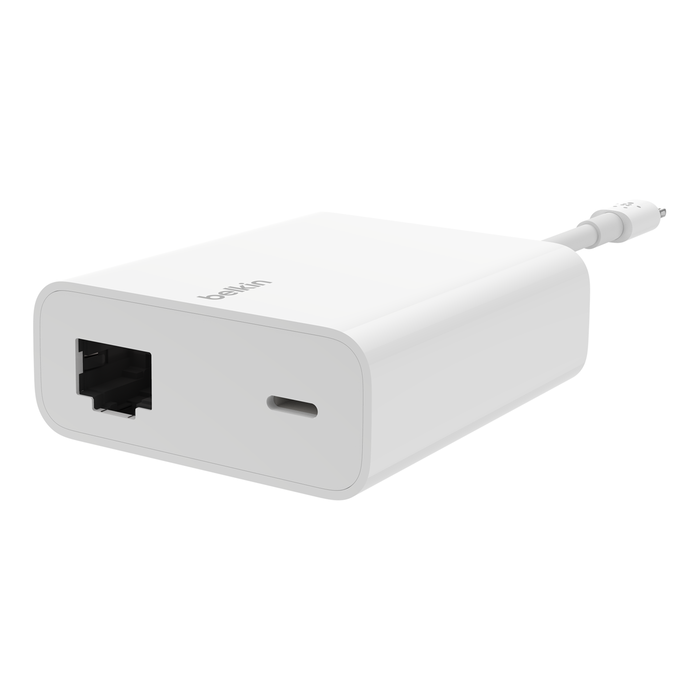 Adaptateur Lightning 2 en 1- Charge et écoute Lightning+Jack Blanc TOTU