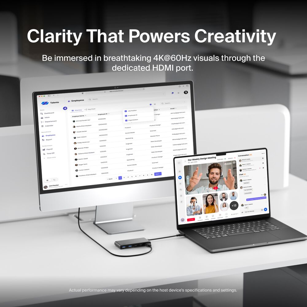 7-Port USB-C Hub with Dual USB-C Ports, Space Gray, hi-res