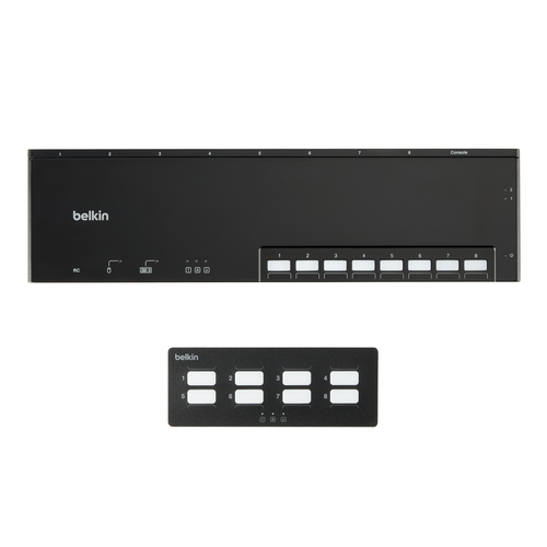 8-Port Dual-Head Modular Secure KVM Switch Base Unit PP 4.0 w/ Remote