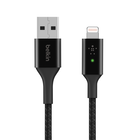 Smart LED Lightning to USB-A Cable, Black, hi-res