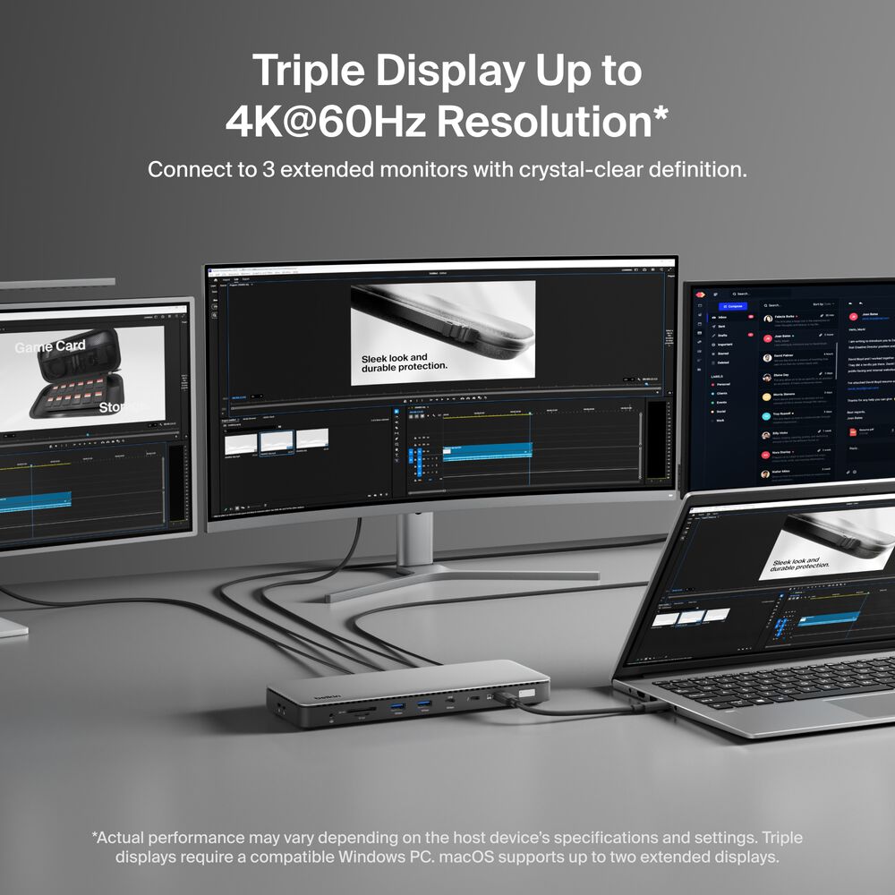 Thunderbolt 4 Dock, Gray, hi-res